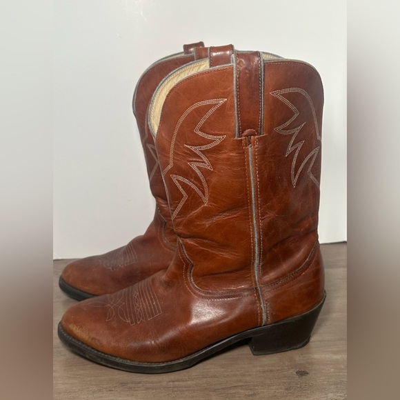 Durango® TR 762 Oiled Peanut Brown Leather Western/ Cowboy Boots Size 10.5‎ EE. - Picture 1 of 10